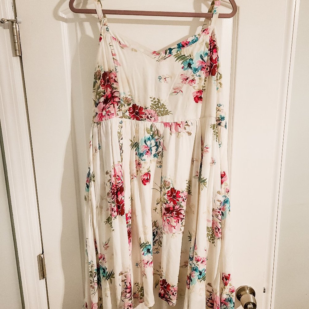 White floral dress